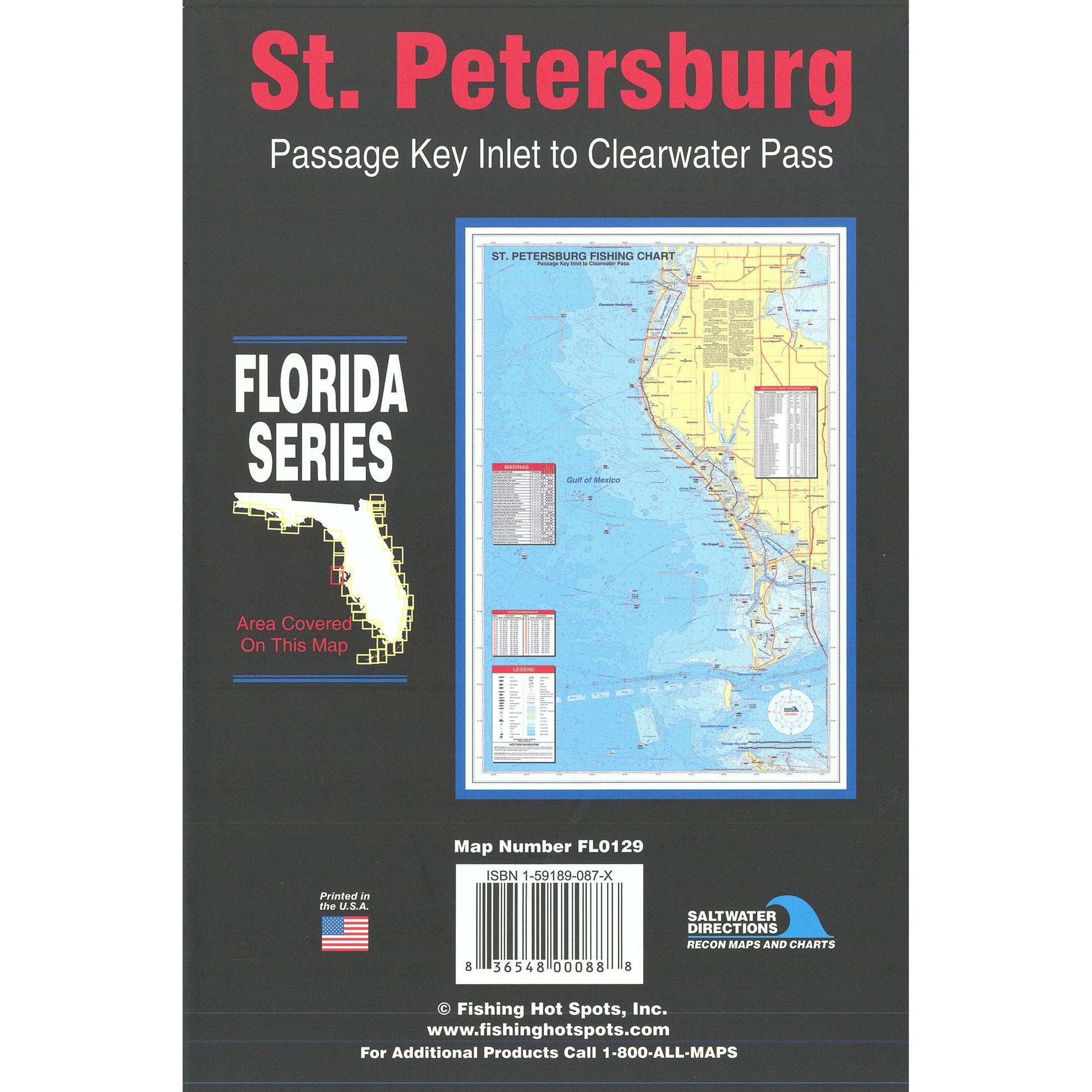 St. Petersburg  Passage Key Inlet to Clearwater Pass Fishing Map