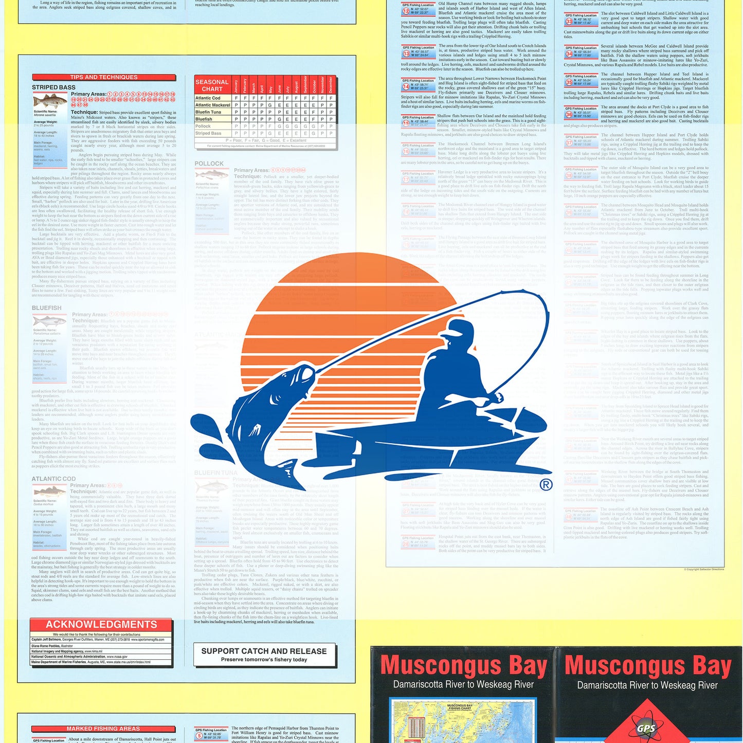 MUSCONGUS BAY FISHING MAP