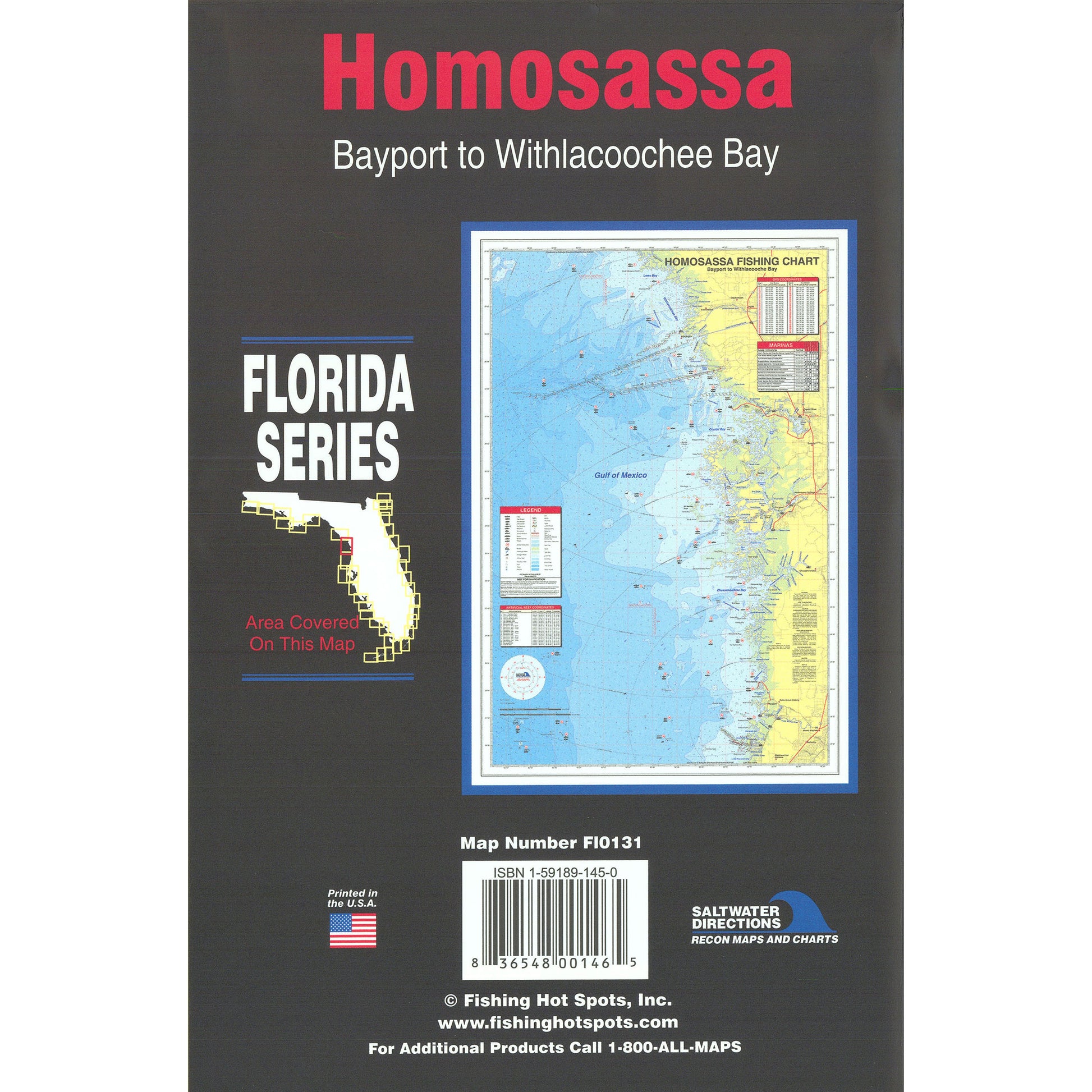 Homosassa  Bayport to Withlacoochee Bay Fishing Map