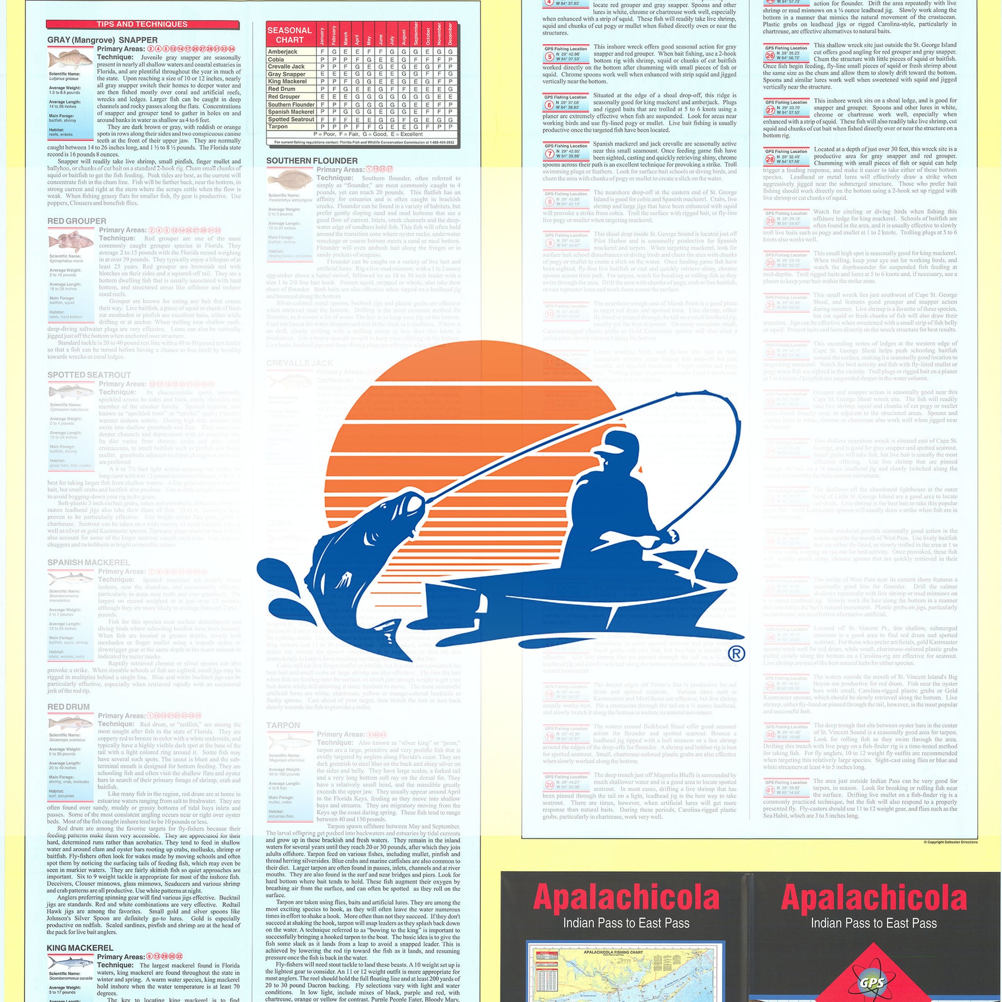 Apalachicola - Indian Pass to East Pass Fishing Map