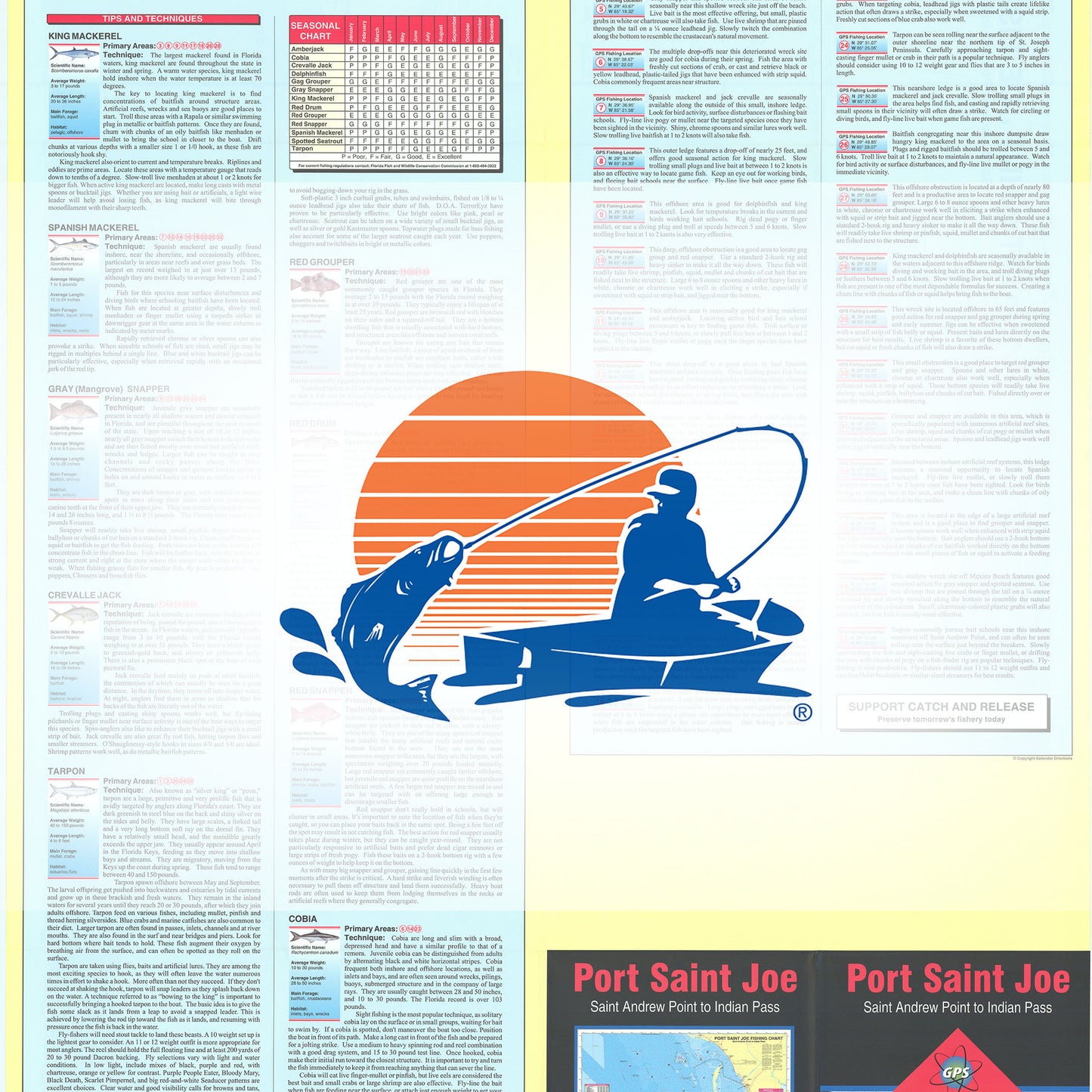 Port Saint Joe  St Andrew Pass to Indian Pass Fishing Map