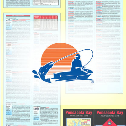 Pensacola Bay  Including Santa Rosa Sound Fishing Map