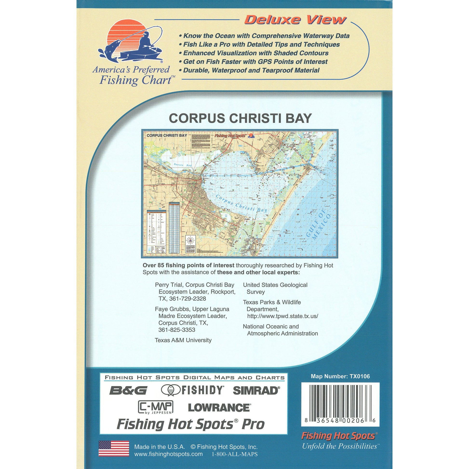 Corpus Christi Bay Fishing Map