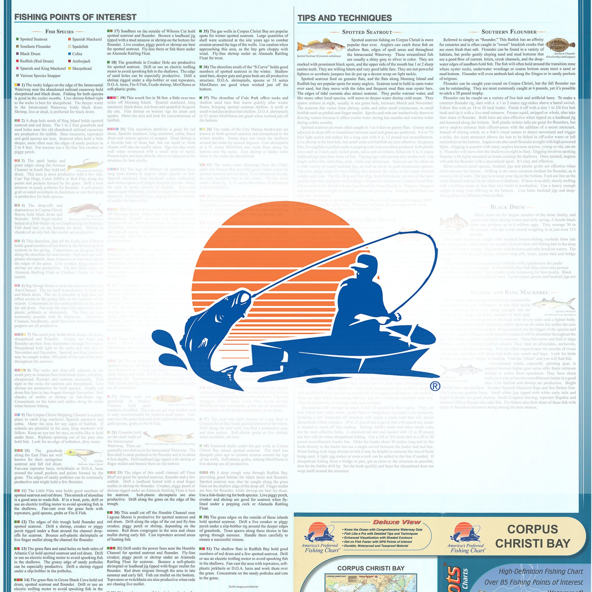 Corpus Christi Bay Fishing Map