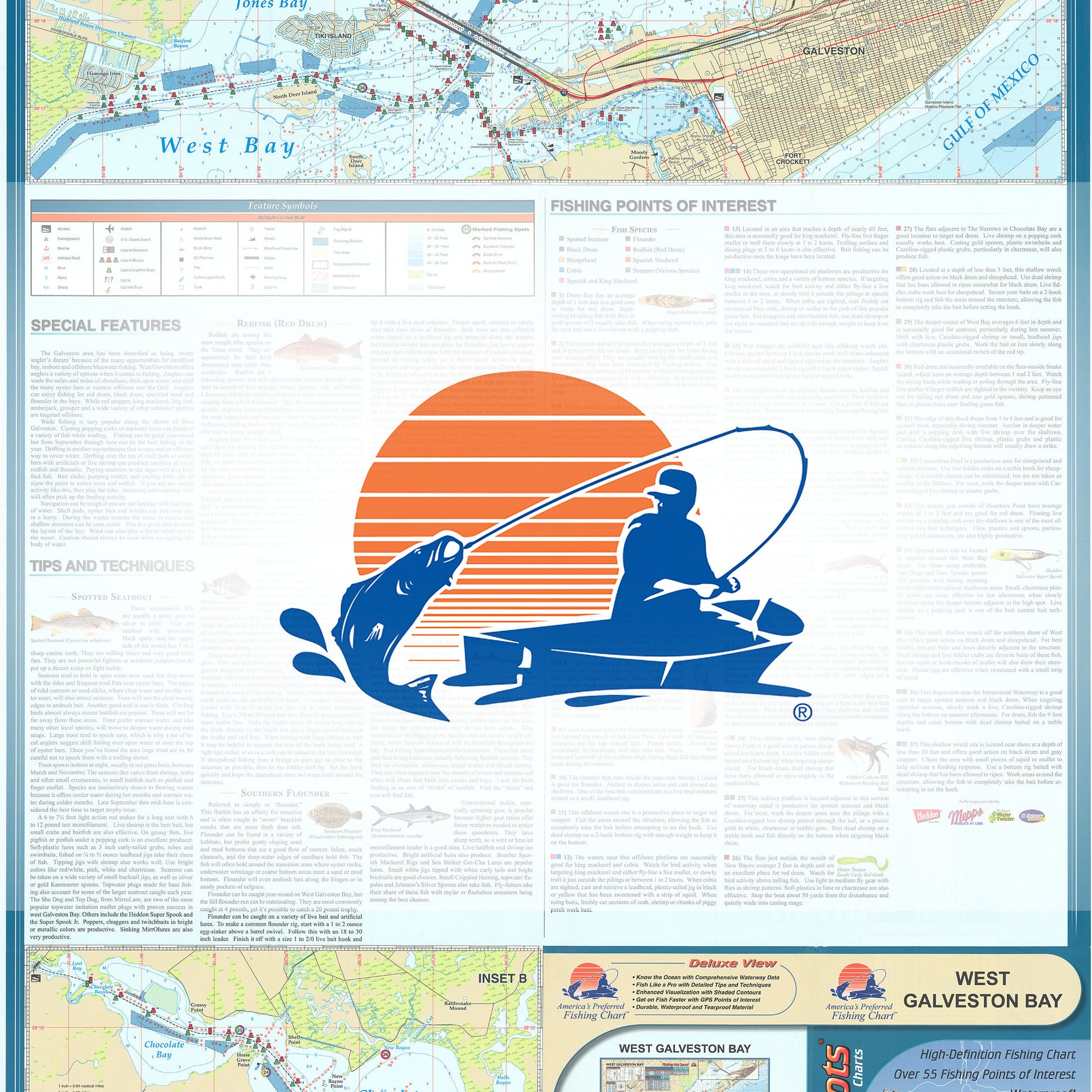 West Galveston Bay Fishing Map