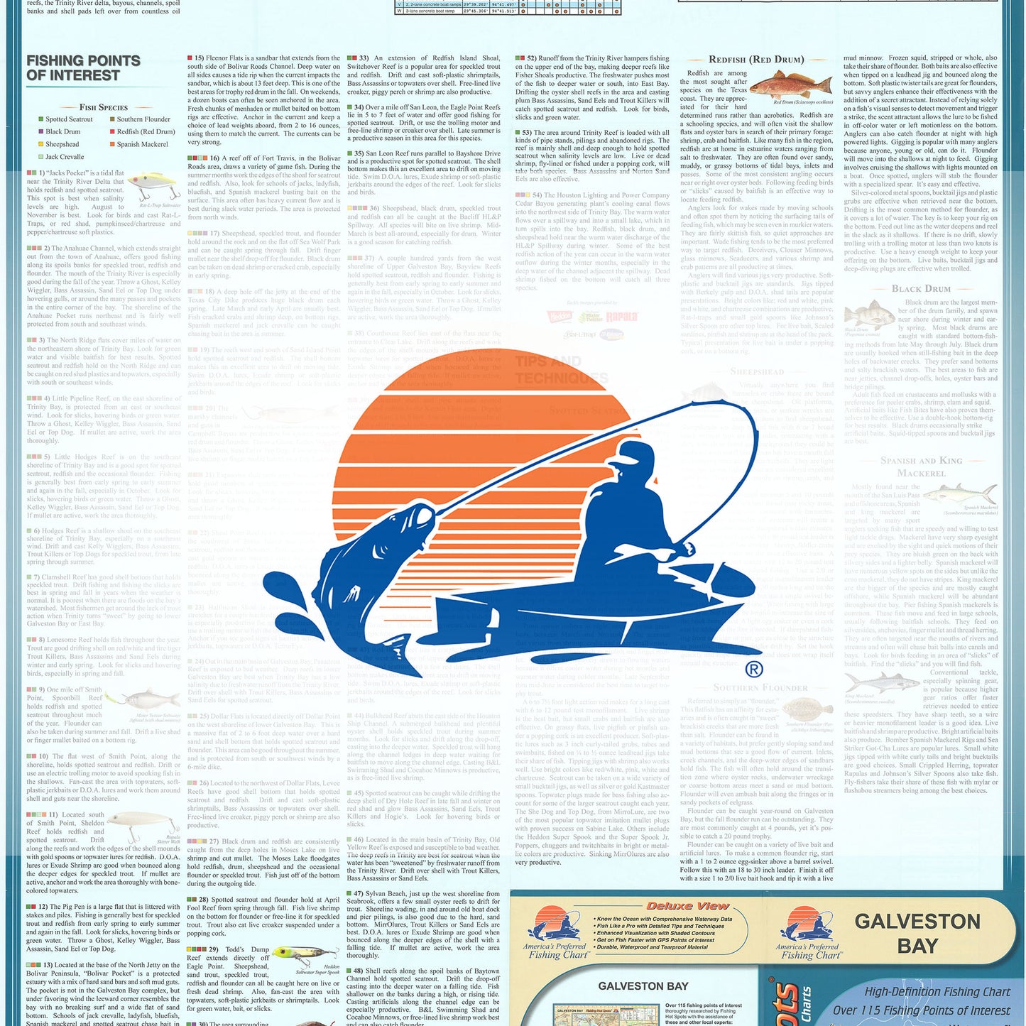 Galveston Bay Fishing Map