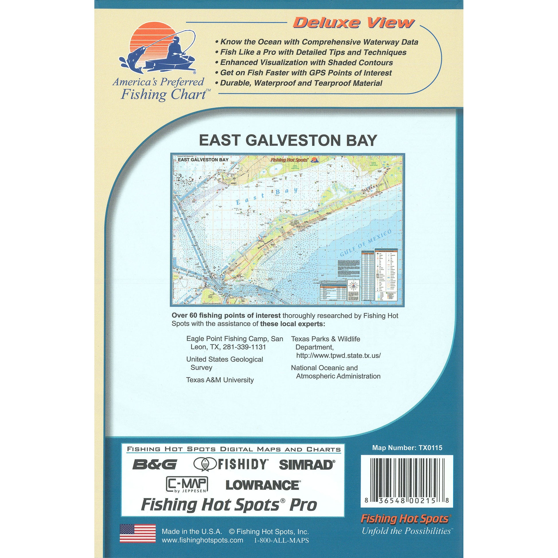 East Galveston Bay Fishing Map