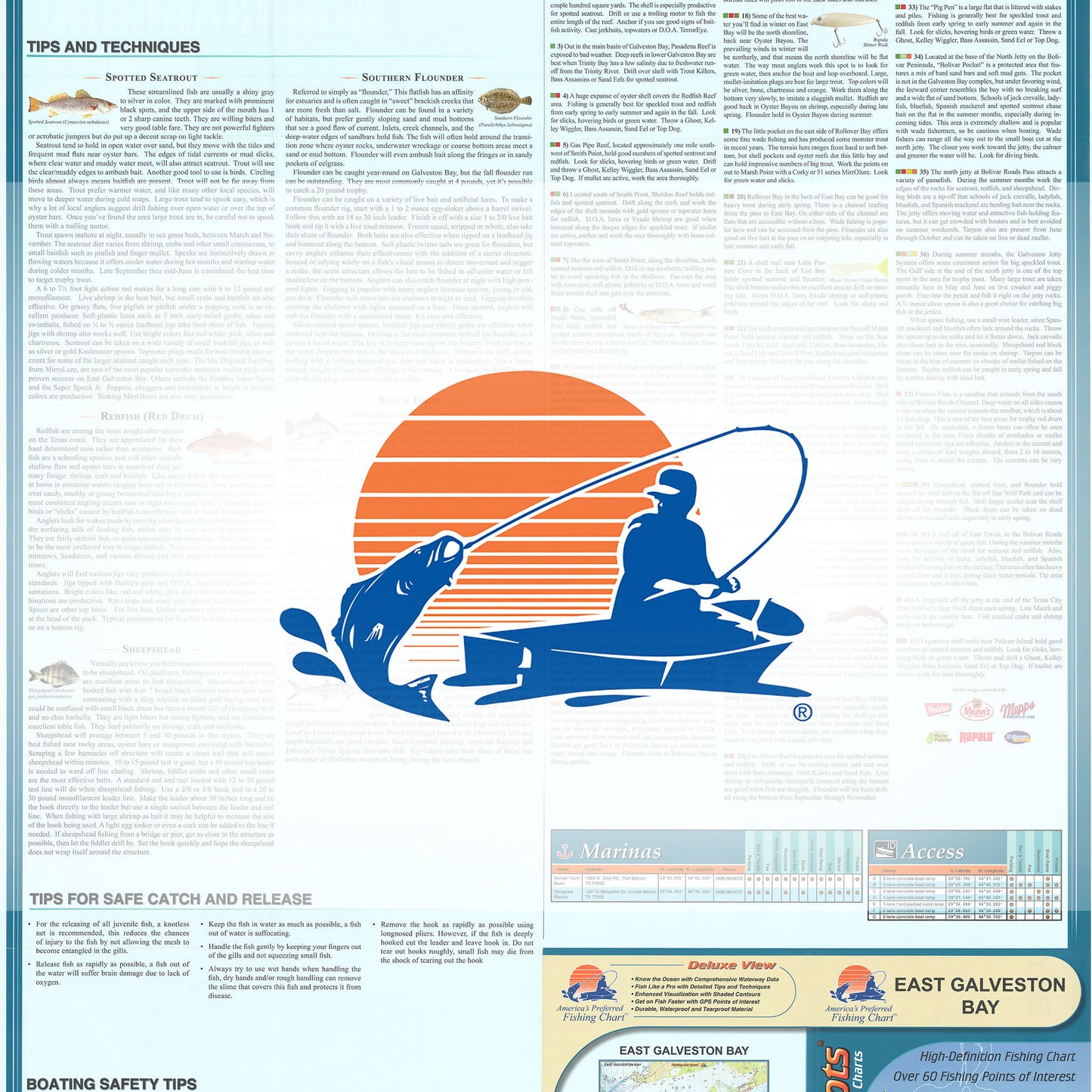 East Galveston Bay Fishing Map