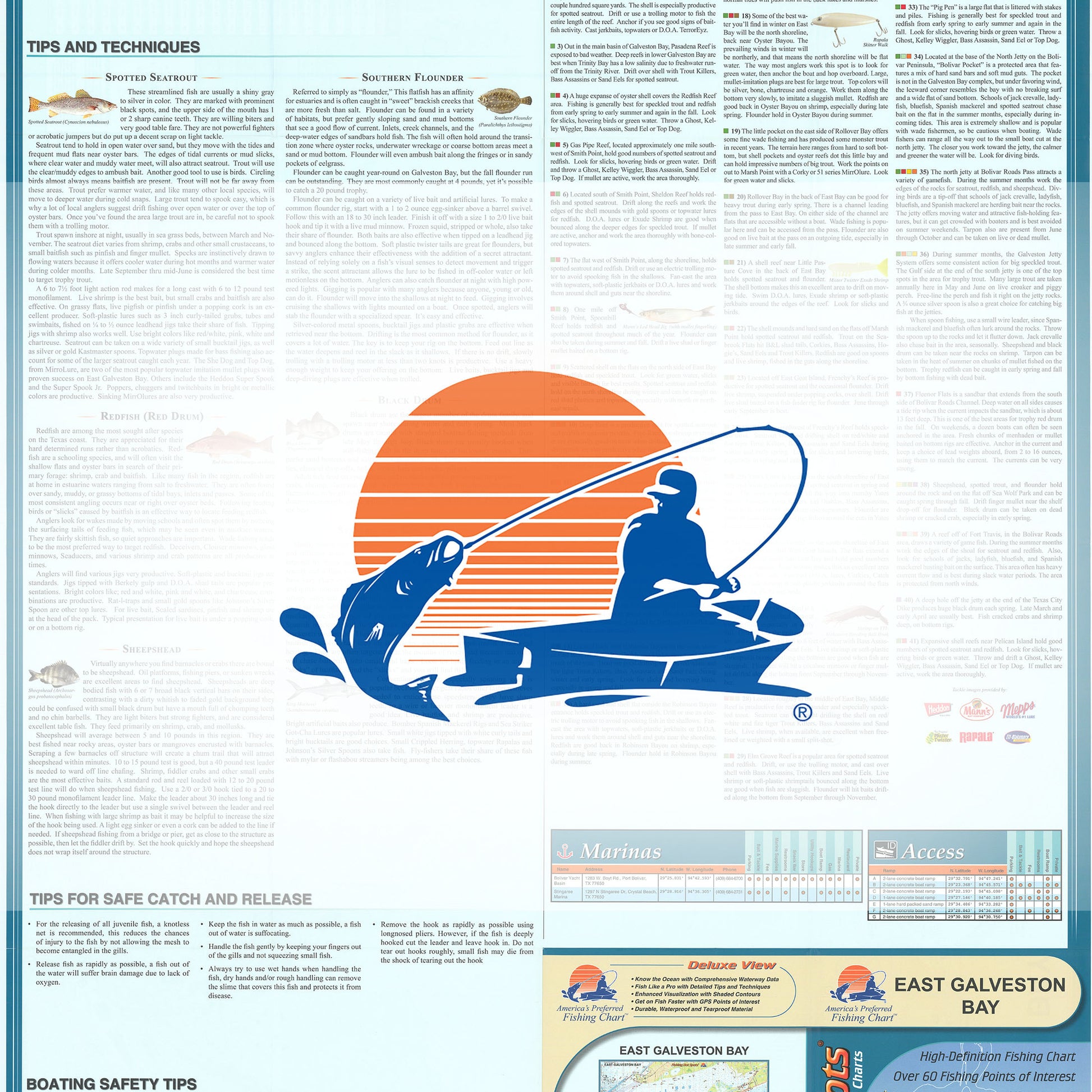East Galveston Bay Fishing Map