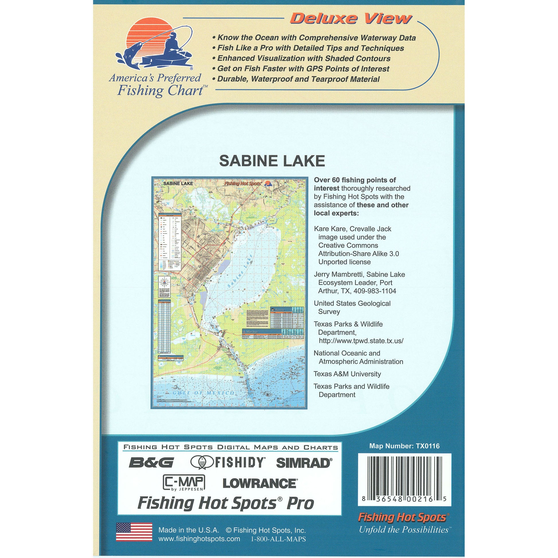 Sabine Lake Fishing Map