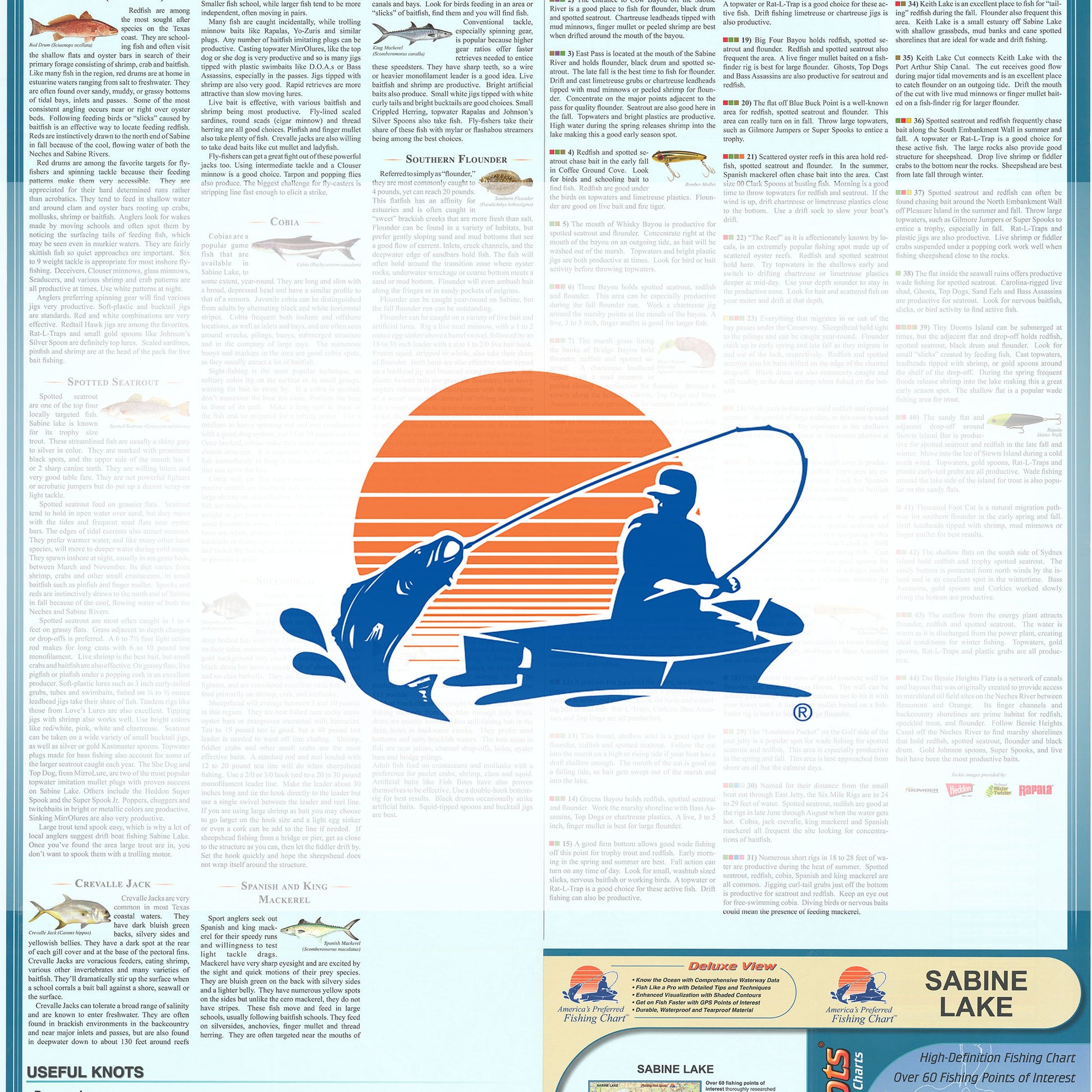 Sabine Lake Fishing Map