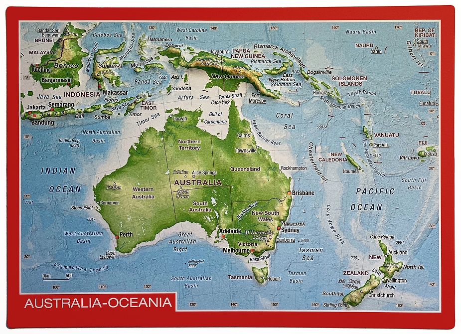 Australia Raised Relief 3D Postcard