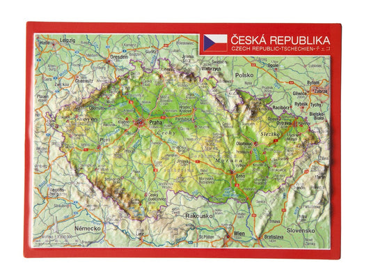Czech Republic Raised Relief 3D Postcard