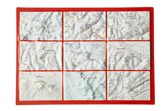 Seven Summits Raised Relief 3D Postcard