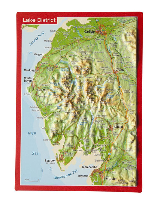 Lake District Raised Relief 3D Postcard