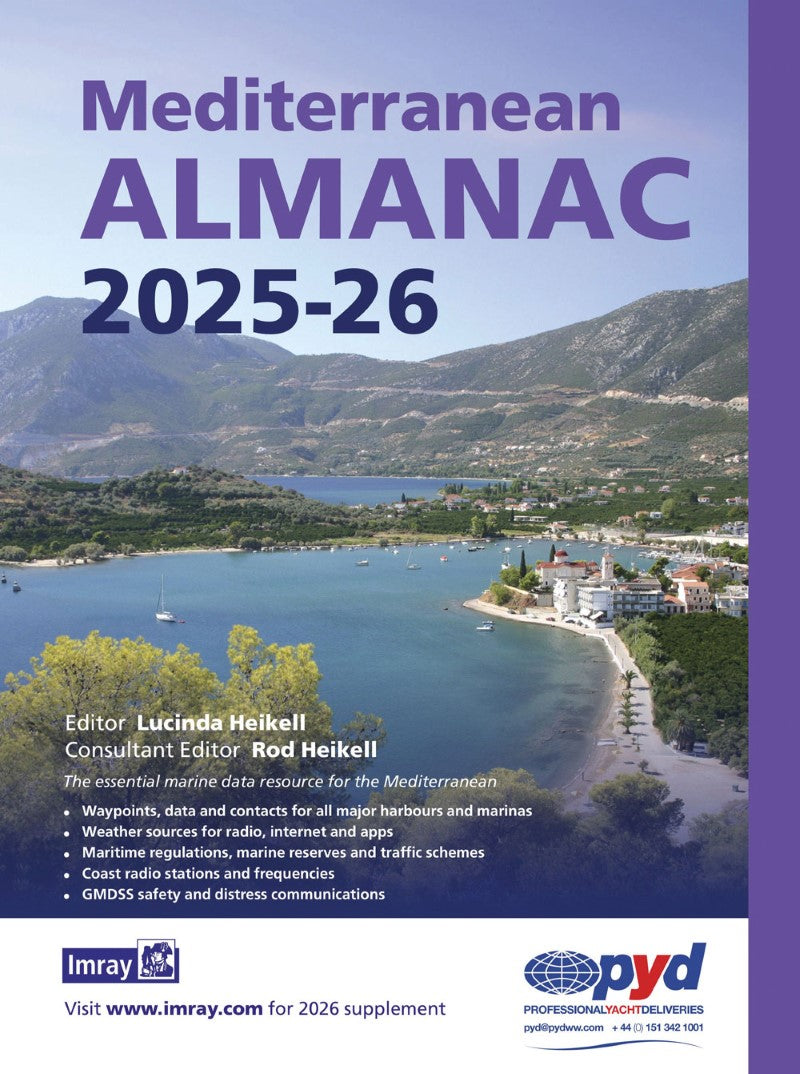 Mediterranean Almanac 2025/26 Nautical Charts Book