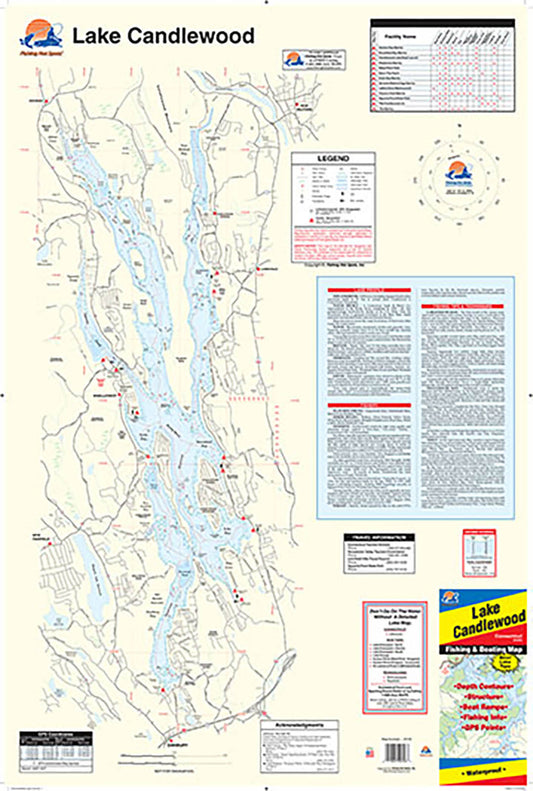 A158 - Candlewood Lake Fishing Wall Map