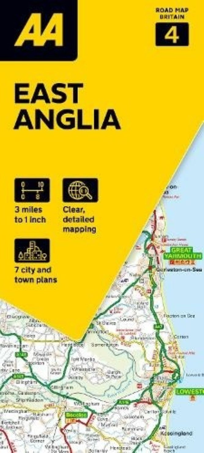 Great Britain Regional Road Map: East Anglia