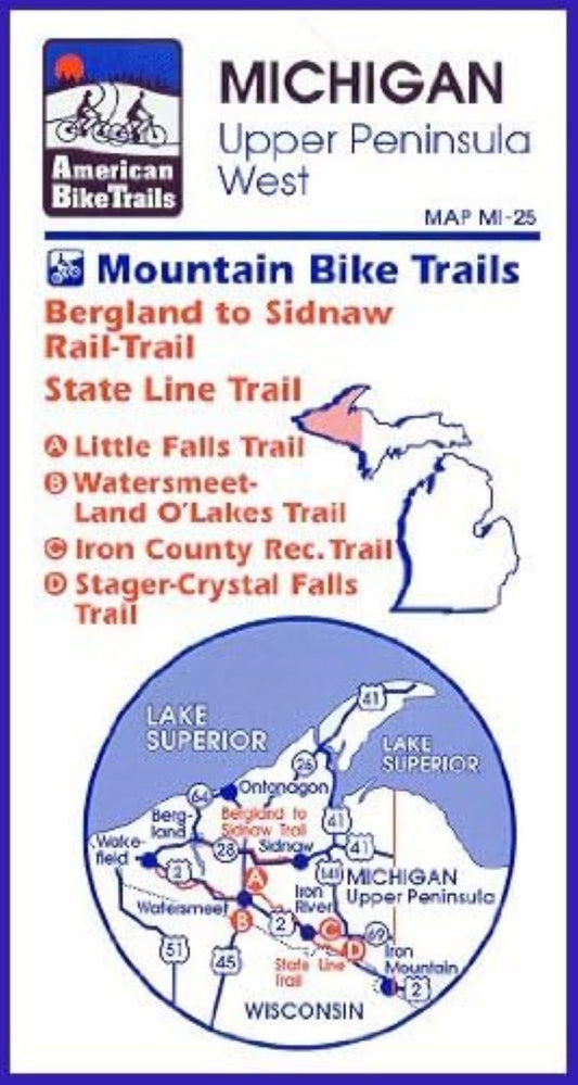 Northwest Michigan Upper Peninsula Mountain Biking (6 trails) Map