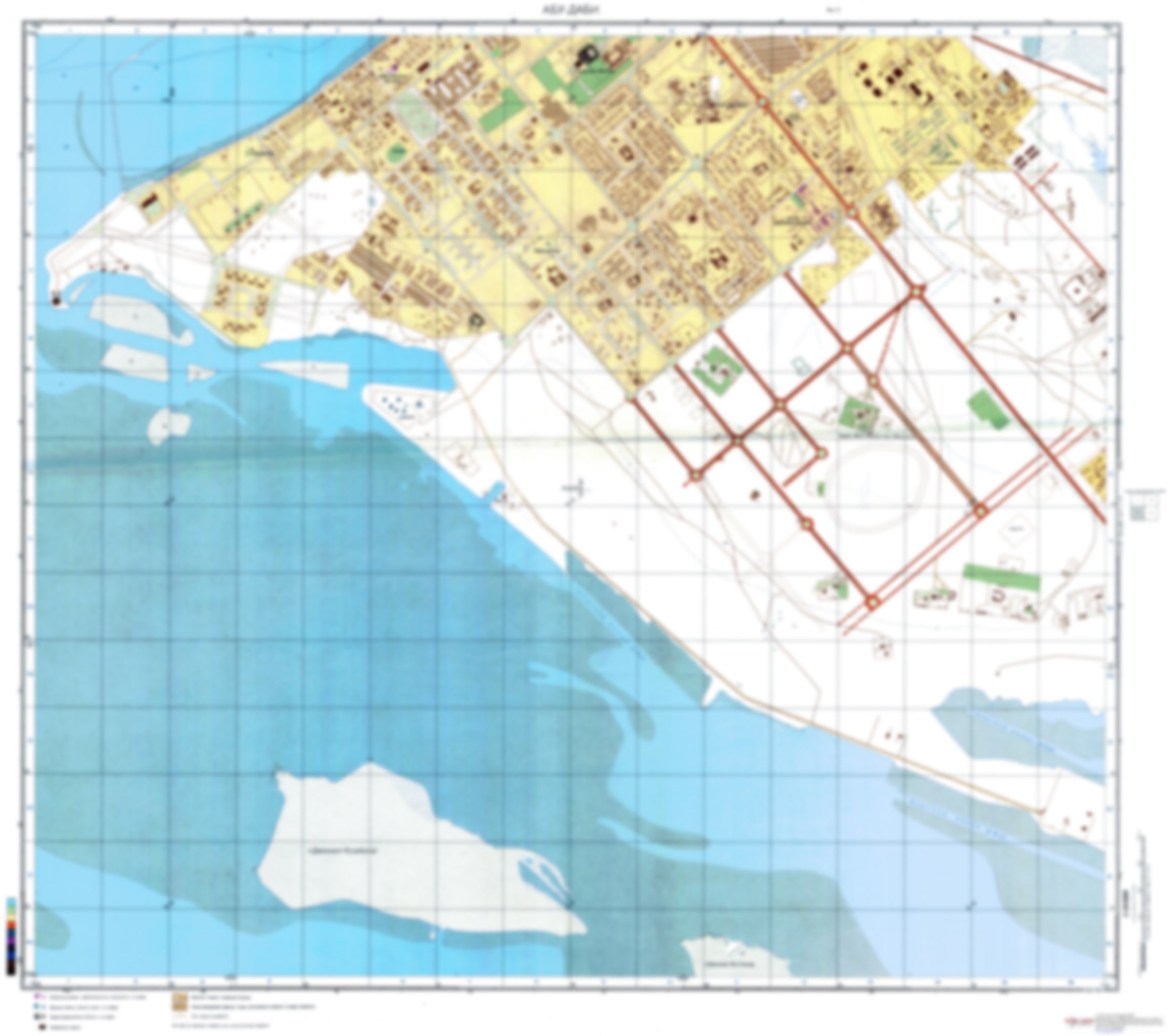 Abu Dhabi 3 (UAE) - Soviet Military City Plans – Longitude Maps