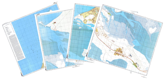 Abu Dhabi (UAE) 4-Sheet Map Set - Soviet Military City Plans