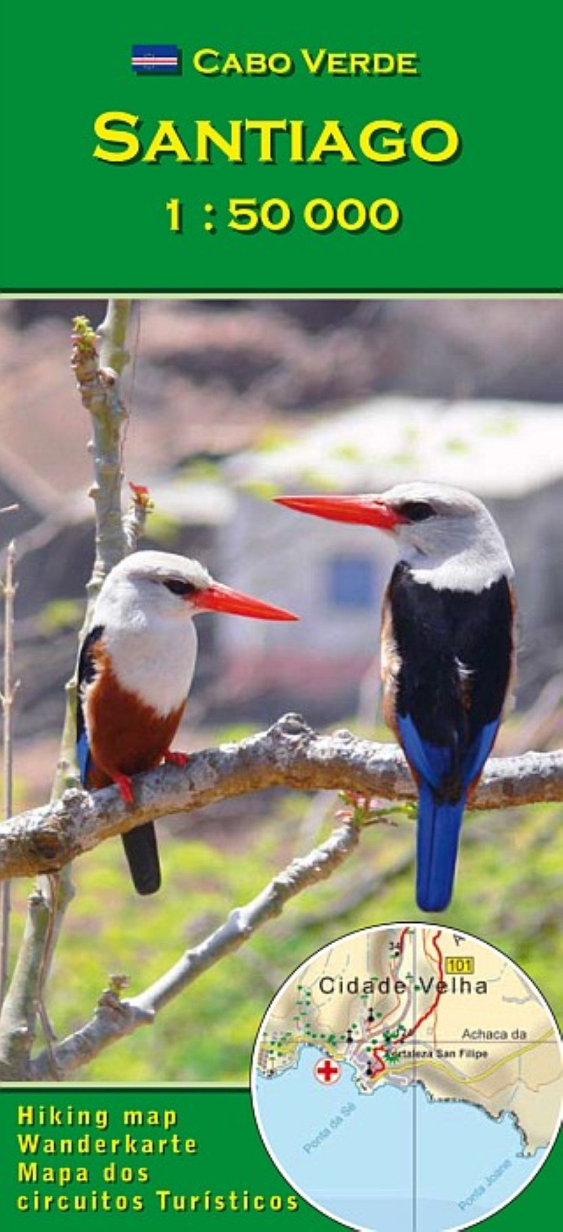 Santiago, Cabo Verde 1:50000 Hiking Map