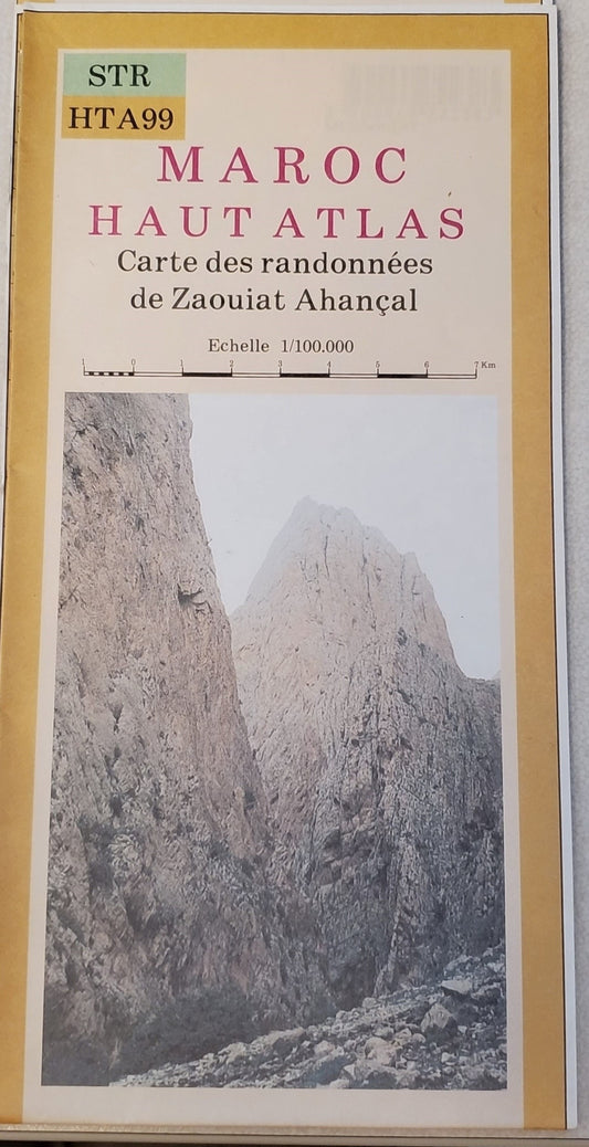 Maroc Haut Atlas : Carte des radonnees de Zaouiat Ahancal