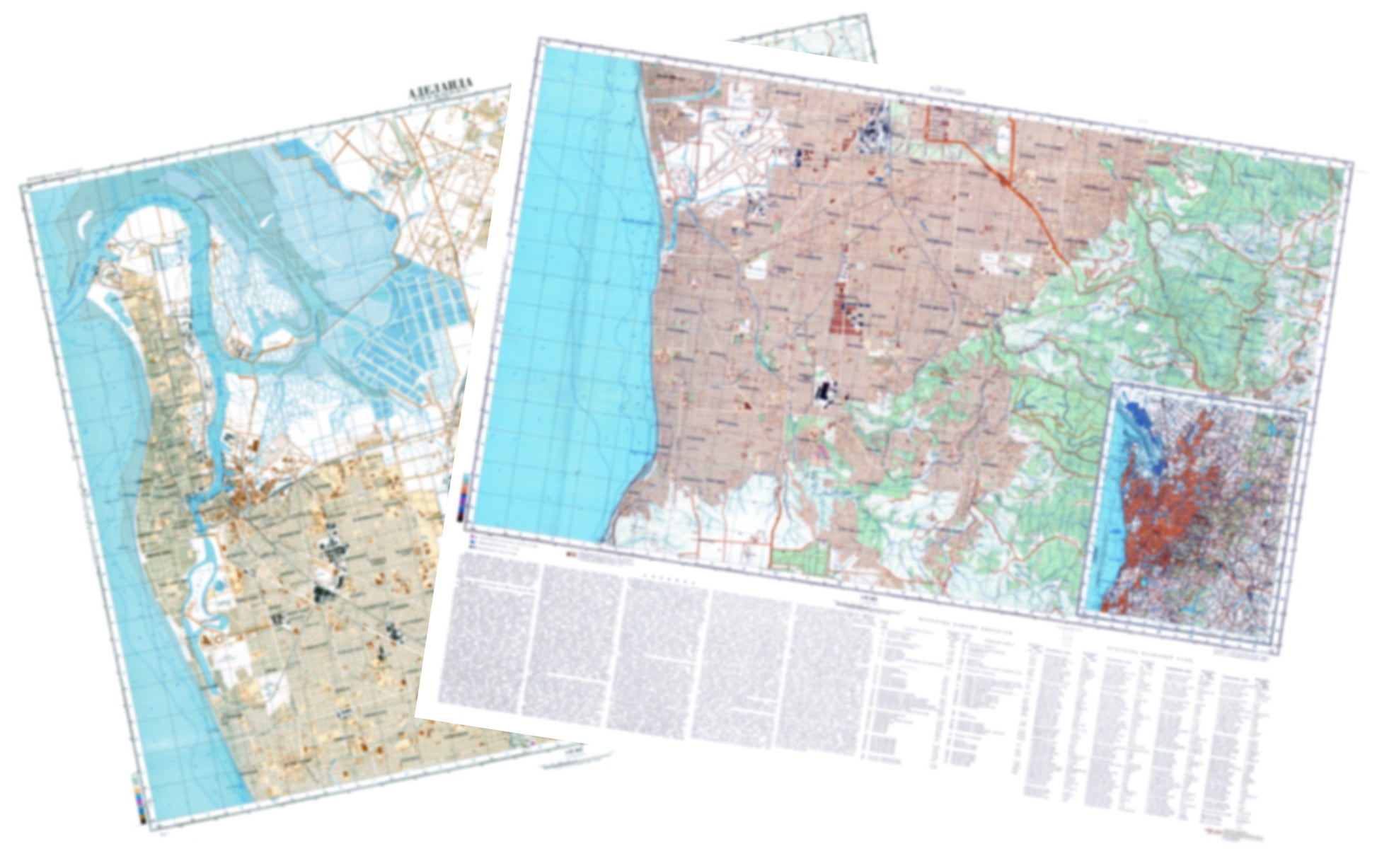 Adelaide (Australia) 2-Sheet Set - Soviet Military City Plans