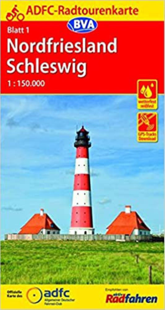 Nordfriesland / Schleswig Germany Cycling Map sheet 1