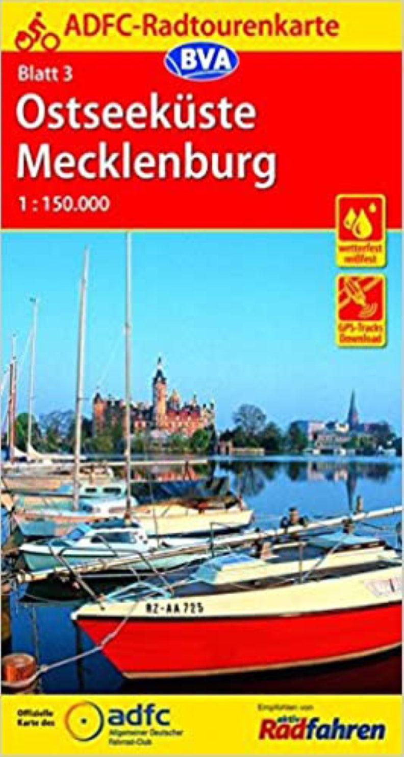 Ostseeküste / Mecklenberg Germany Cycling Map sheet 3