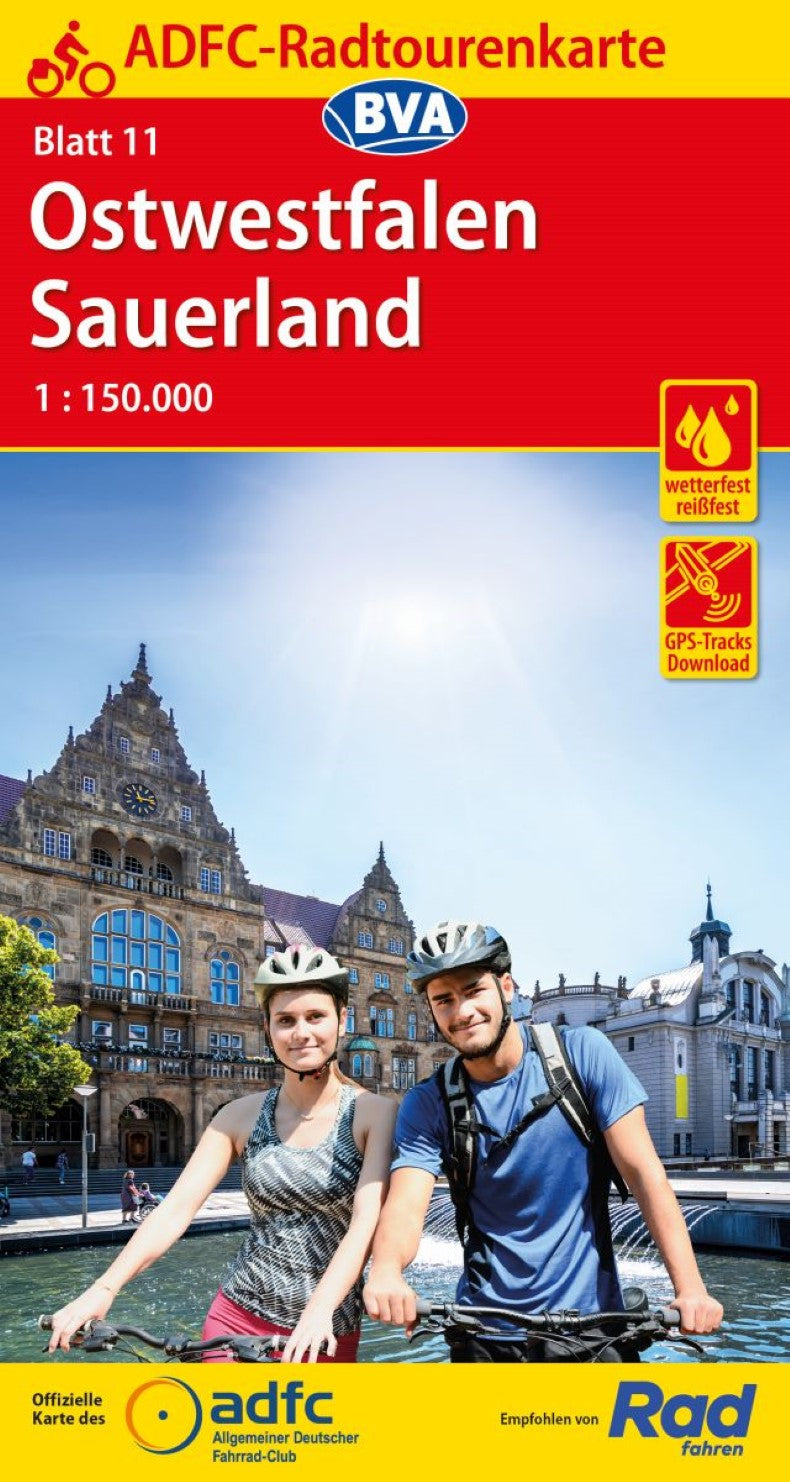 Ostwesrfalen / Sauerland Germany Cycling Map sheet 11