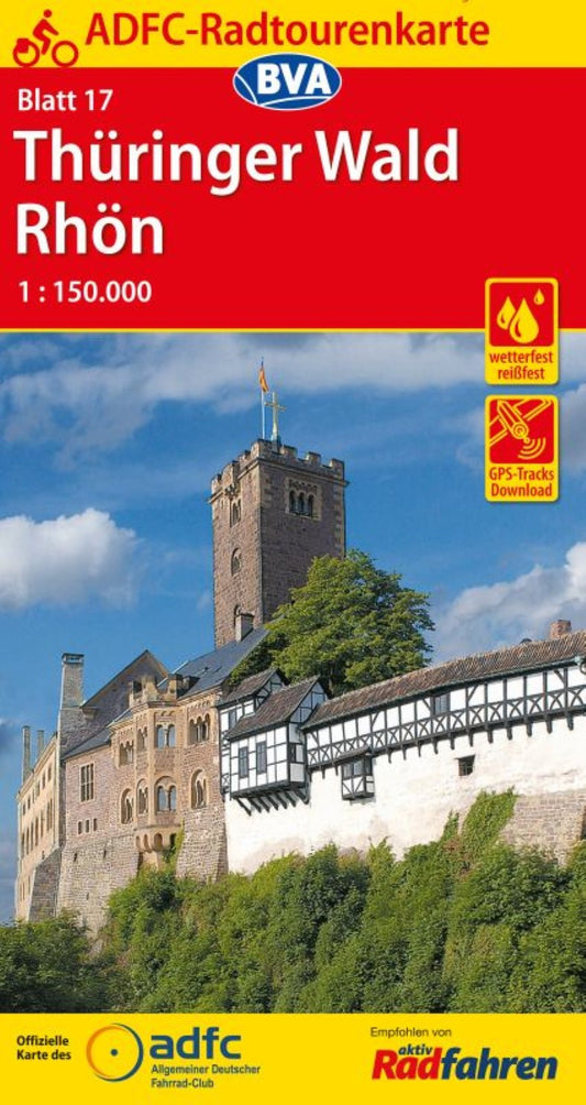 Thüringer Wald / Rhön Germany Cycling Map sheet 17