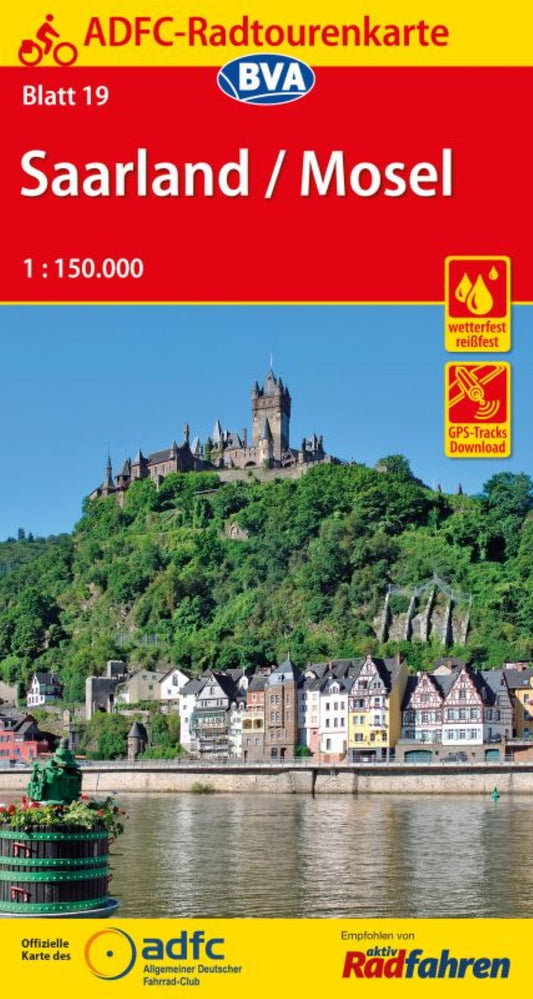 Mosel / Saarland Germany Cycling Map sheet 19