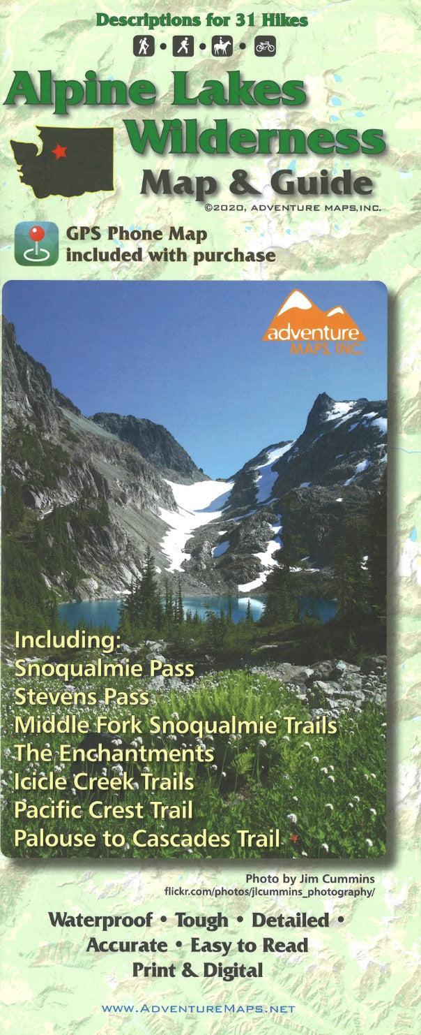 Alpine Lakes Wilderness Map & Guide