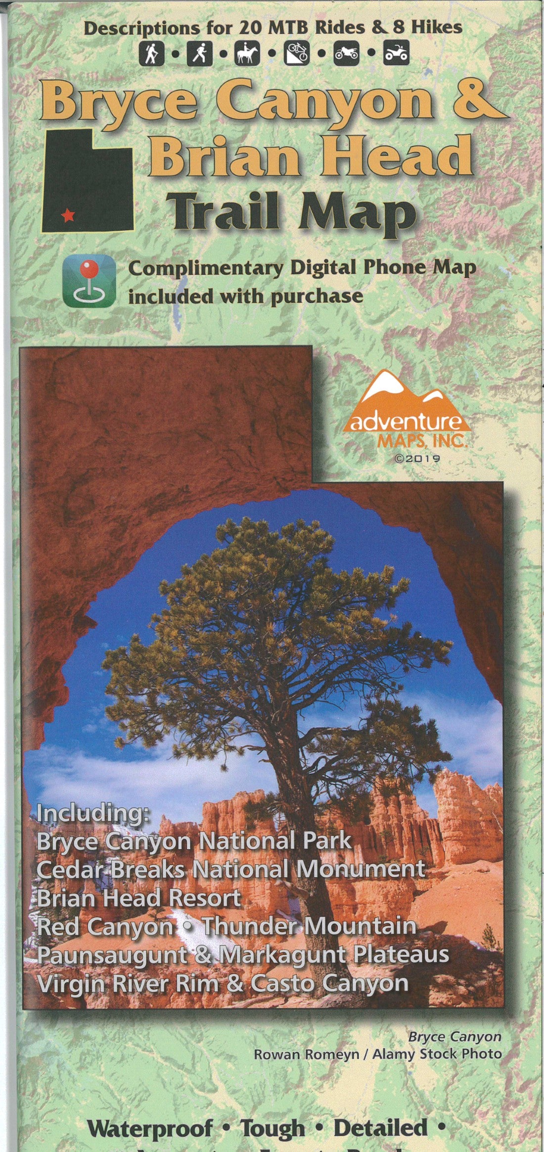 Bryce Canyon & Brian Head trail map