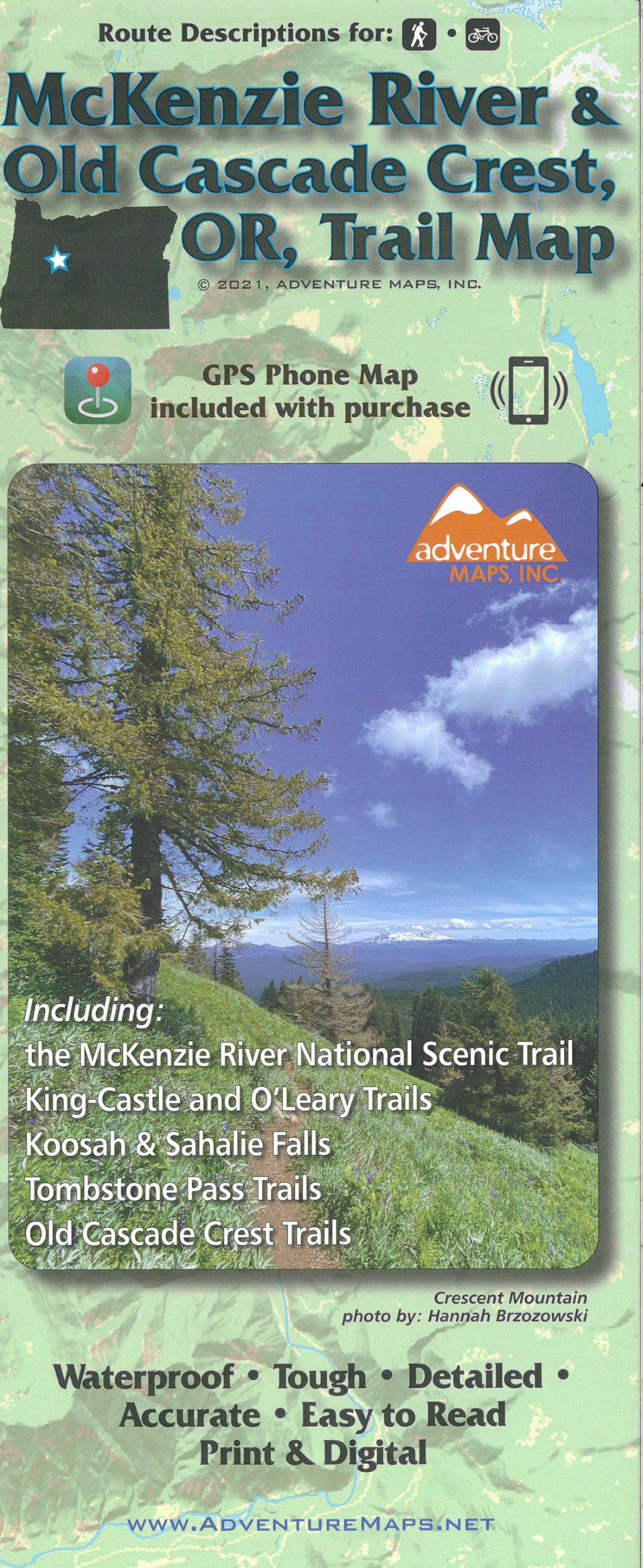 McKenzie River & Old Cascade Crest, OR, Trail Map