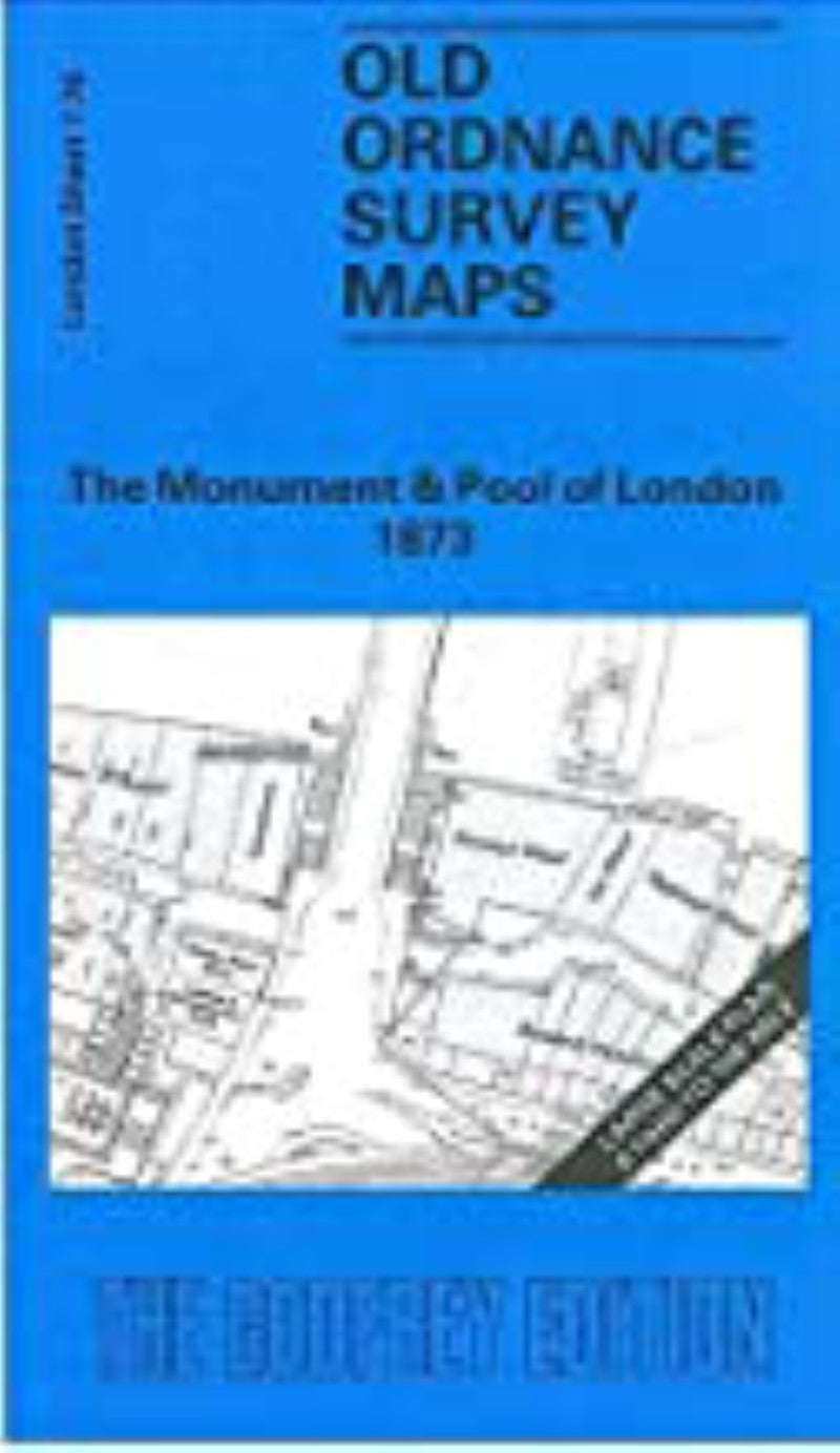 The Monument & Pool of London 1873 - Old Ordnance Survey Map (London Sheet 7.76)