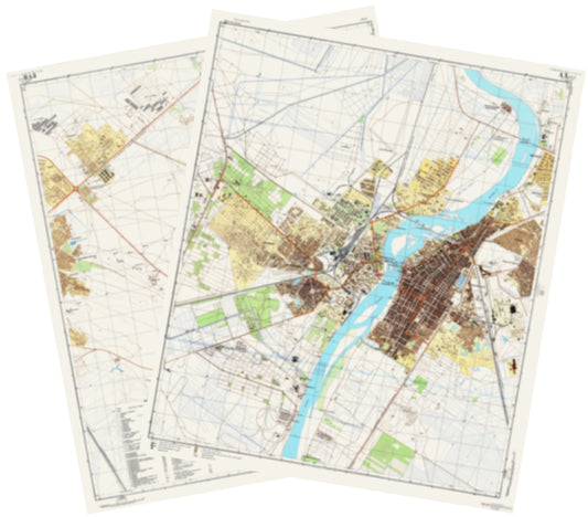 Ahvaz (Iran) 2-Sheet Set - Soviet Military City Plans