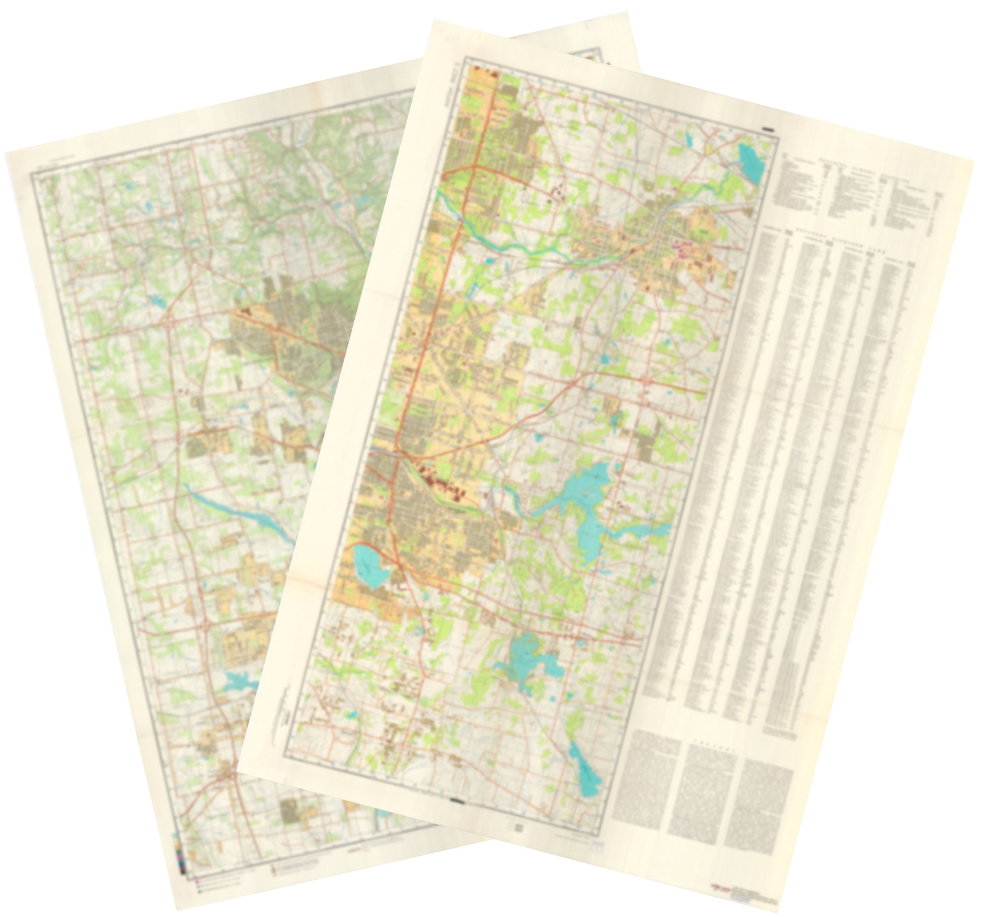 Akron, OH (USA) 2-Sheet Set - Soviet Military City Plans