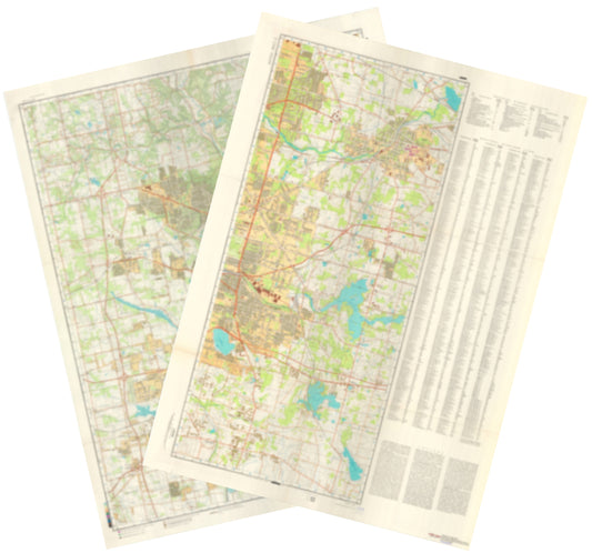 Akron, OH (USA) 2-Sheet Set - Soviet Military City Plans