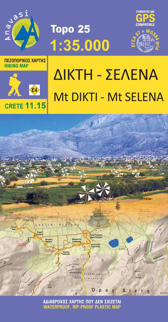 Mt Dikti and Mt Selena Hiking Map