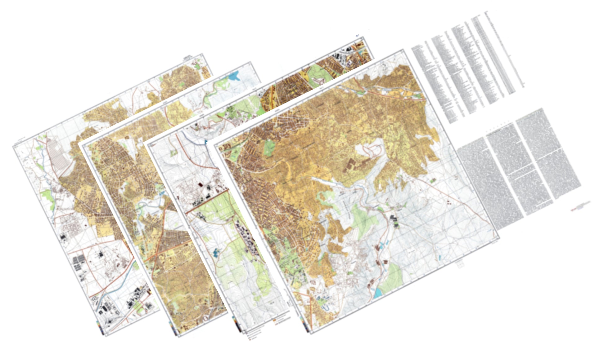 Ankara (Turkey) 4-Sheet Map Set - Soviet Military City Plans