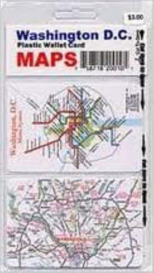 Washington D.C. : plastic wallet card maps