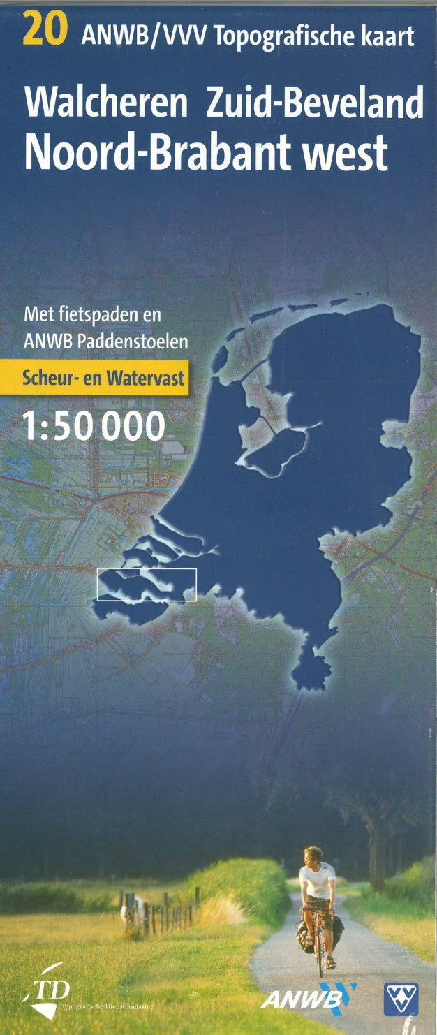 Walcheren, Zuid-Beveland, Noord-Brabant west - ANWB/VVV Topografische kaart 20