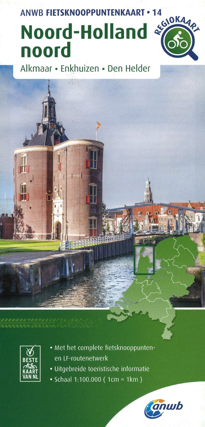Noord-Holland Noord : Netherlands 1:100,000 cycling map #14