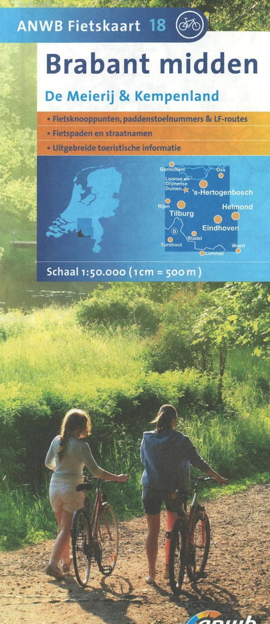 Brabant midden, De Meierij & Kempenland - ANWB Fietskaart 18