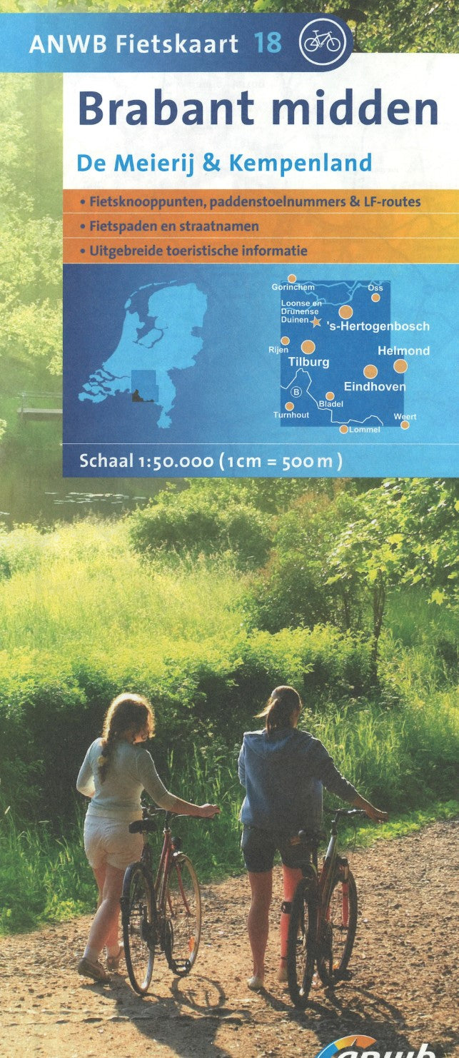 Brabant midden, De Meierij & Kempenland - ANWB Fietskaart 18
