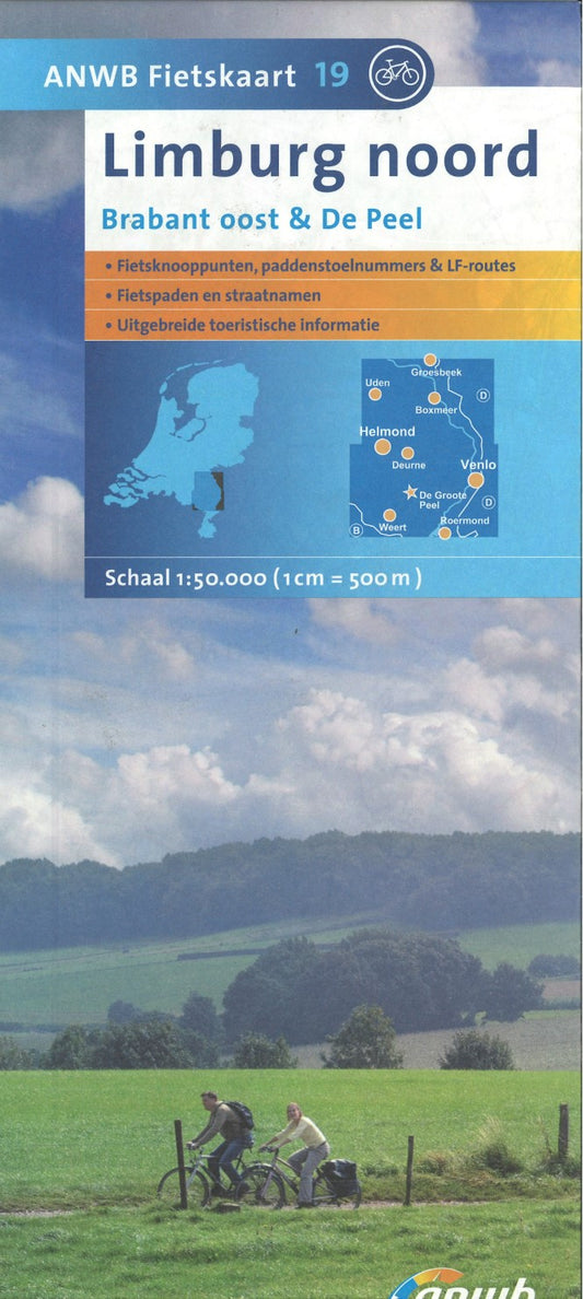 Limburg noord - Brabant oost & De Peel - ANWB Fietskaart 19