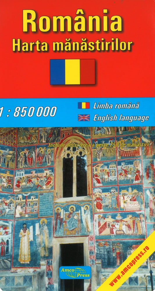 Romania : map of monasteries = România : Harta mnstirilor