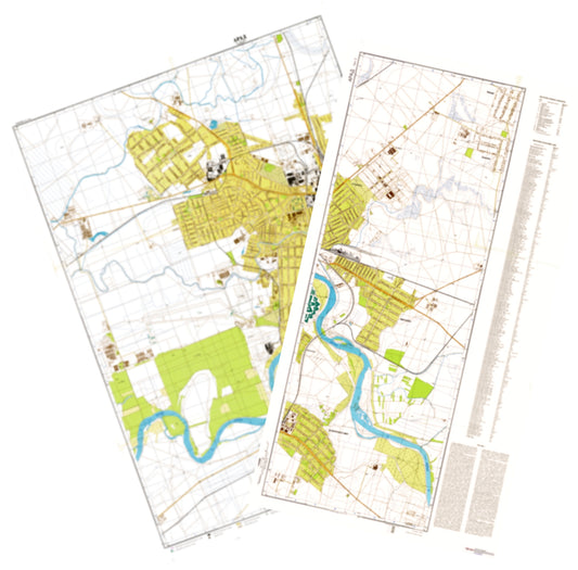 Arad (Romania) 2-Sheet Set - Soviet Military City Plans